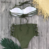 WC0383 High Waist Bikini Women Swimwear Push Up