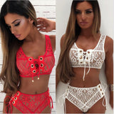 Sexy Bikinis Women Solid High Waist Swimsuit Push Up Swimwear