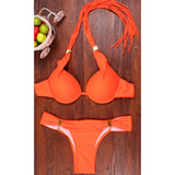 Woman Sexy Bikini Set Split Swimwear Sling Bikini