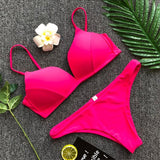 Ariel Sarah Solid Bikinis Women 2018 Sexy Swimsuit Swimwear