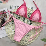 Bikini 2018 Bathing Suit Women Maillot De Bain Sexy Pure Color