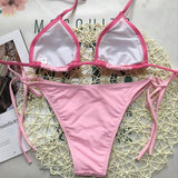 Bikini 2018 Bathing Suit Women Maillot De Bain Sexy Pure Color
