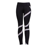 Women New Stripe Printed Gym Leggings Pant