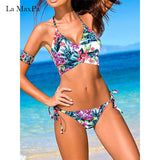 La MaxPa bikini 2018 swimwear women sexy push up bikini cross swimsuit female low waist summer bikini swimwear two piece women