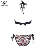 NAKIAEOI 2018 Sexy Bandage Bikinis Women Swimsuit Push Up Swimwear Halter Top Brazilian Bikini Set Beach Bathing Suits Swim Wear