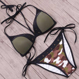 NAKIAEOI 2018 Sexy Bandage Bikinis Women Swimsuit Push Up Swimwear Halter Top Brazilian Bikini Set Beach Bathing Suits Swim Wear