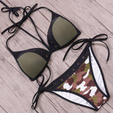 NAKIAEOI 2018 Sexy Bandage Bikinis Women Swimsuit Push Up Swimwear Halter Top Brazilian Bikini Set Beach Bathing Suits Swim Wear