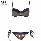 NAKIAEOI Sexy Push Up Bikini Brazilian Swimwear Women Swimsuit 2018 New Patchwork Bikini Set Bathing Suits Swim Wear Biquini