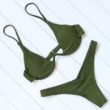 OMKAGI Brand Brazilian Bikini 2018 Swimwear Women Swimsuit Sexy Push Up Underwire Swimming Bathing Suit Beachwear Bikinis Set