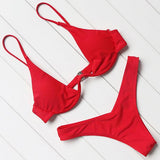 OMKAGI Brand Brazilian Bikini 2018 Swimwear Women Swimsuit Sexy Push Up Underwire Swimming Bathing Suit Beachwear Bikinis Set