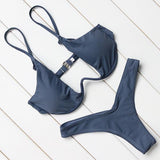 OMKAGI Brand Brazilian Bikini 2018 Swimwear Women Swimsuit Sexy Push Up Underwire Swimming Bathing Suit Beachwear Bikinis Set