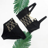 Pfflook Sexy Swimwear Women Bikini 2018 Swimsuit Solid Top Bathing Suit Underpants Bandage Maillot De Bain Deux Swimsuit Swim