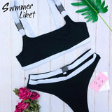 Presale bandeau swimsuit push up buckle swimwear women 2018 High waist bikini sport bathing suit Summer bathers micro bikini new