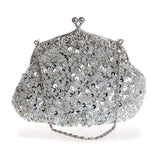 Navy Blue Ladies' Beaded Sequined Wedding Evening Bag Clutch handbag Bridal Party Makeup Bag Purse Free Shipping 03162-G