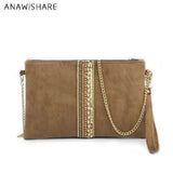 ANAWISHARE Women Day Clutches Leather Handbag Diamond Small Crossbody Bag For Women Messenger Bags Envelope Evening Party Bags