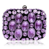 SEKUSA Embroidery Red Evening Bags Chain Shoulder Beading Clutch Lip Metal Rhinestones Lady Purse For Wedding Party Dinner