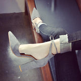 Spring new women shoes basic style retro fashion high heels pointed toe office & career shallow footwear women pumps