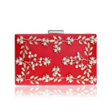 SEKUSA Women Fashion Clutch Bag Beaded Leaf Metal Gold Lady Evening Bag Chain Shoulder Handbags Party Wedding Bridal Bags