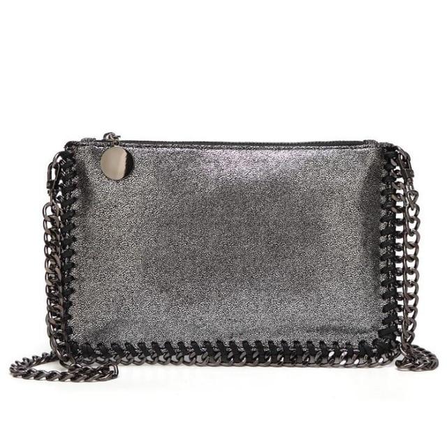 2018 Fashion Woven Chain Bag Shoulder Bag for Women Clutches PU Messenger Bag Small Clutch purse Bolsa Handbags wallet S1227