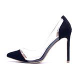 Women Pumps Transparent  High Heels Sexy Pointed Toe Slip-on Wedding Party Shoes For Lady Leopard