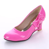 Pumps Ladies Stiletto Womens High Heels Shoes Strange Heart Heels Woman Pumps Bowtie Office Wedding Bridal Shoes Big Size 35-43