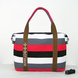Women Canvas Messenger Bag Female Shoulder Bags Ladies Beach Top-Handle Bags Stripe Tote Shopping Purse Bolsa Large Handbags