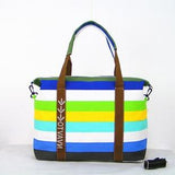 Women Canvas Messenger Bag Female Shoulder Bags Ladies Beach Top-Handle Bags Stripe Tote Shopping Purse Bolsa Large Handbags
