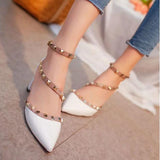 Women pumps fashion rivets women sandals comfortable middle heels quality platform high heels summer autumn heels wedding