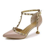Women pumps fashion rivets women sandals comfortable middle heels quality platform high heels summer autumn heels wedding