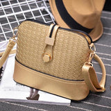 New Ladies fashion braided shoulder bag hobo cross body shell bag women black/ silver/ gold