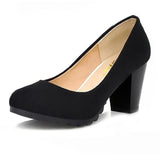 TAOFFEN Ladies High Heel Shoes Gladiator Shoes Women Platform Square Heeled Footwear High Heels Pumps Shoes Size 34-43 PA00904