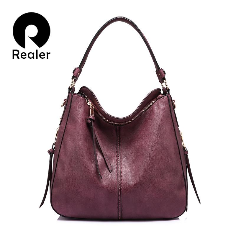 Jiaruo Designer Bucket Bag Women Leather Wide Strap Shoulder Bag Handbag (Black)